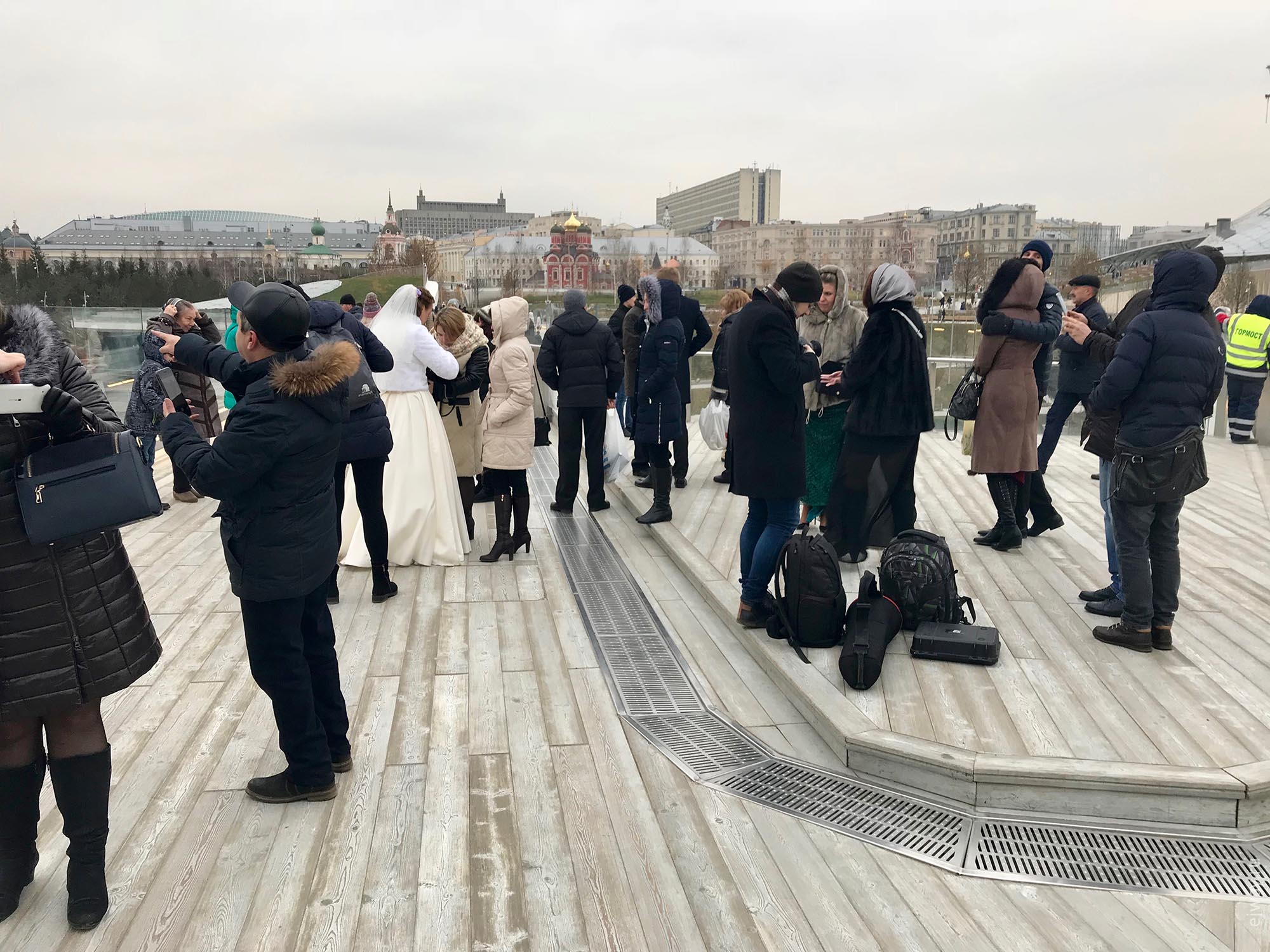 Москва, парк Зарядье, ejway.ru, парящий мост, свадьба