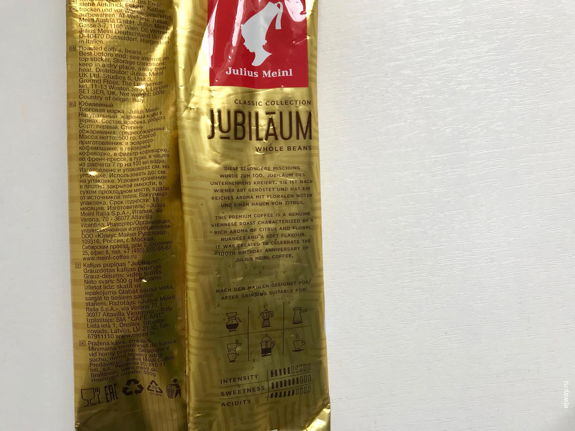 Россия, Адлер, Jubilaum. Julius Meinl, ejway.ru, упаковка